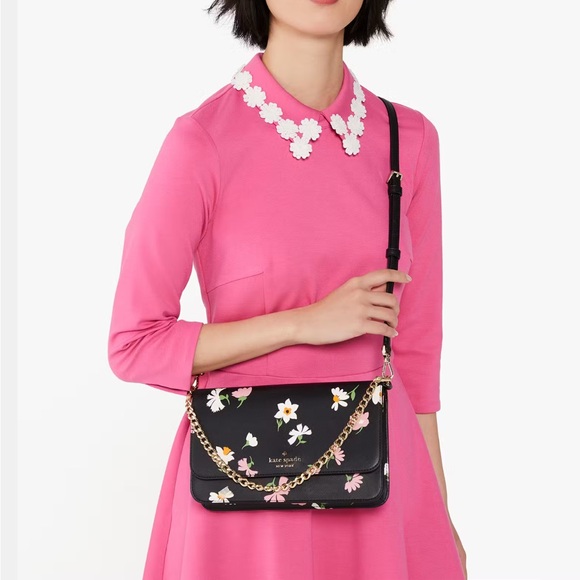 Kate Spade Madison Floral Waltz Flap Convertible Crossbody
Black Multi
NWT - Picture 2 of 16